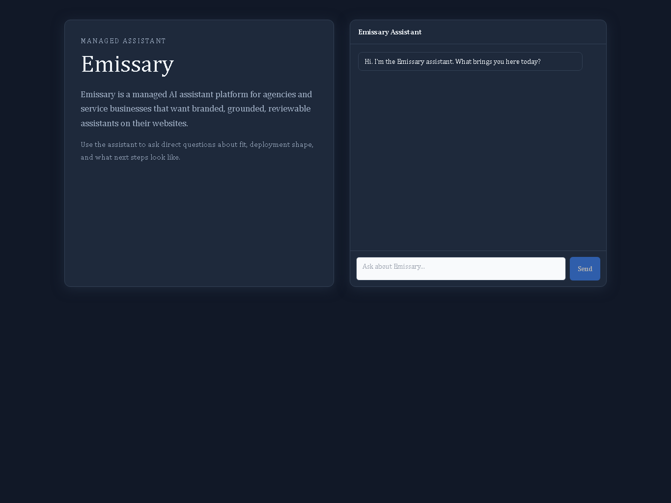Emissary preview